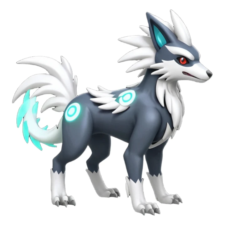 Mightyena-Silvally-Fakémon-hybrid-creature (full body)  sticker