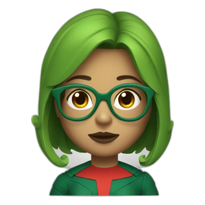 Martian Manhunter girl with glasses sticker