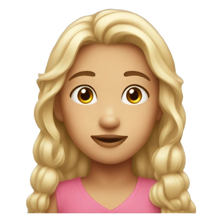 Blushing girl sticker