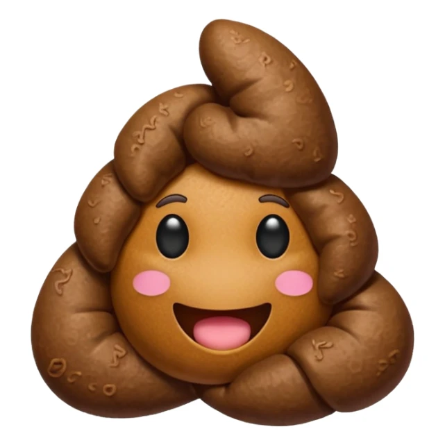 A peace sign and poop emoji sticker