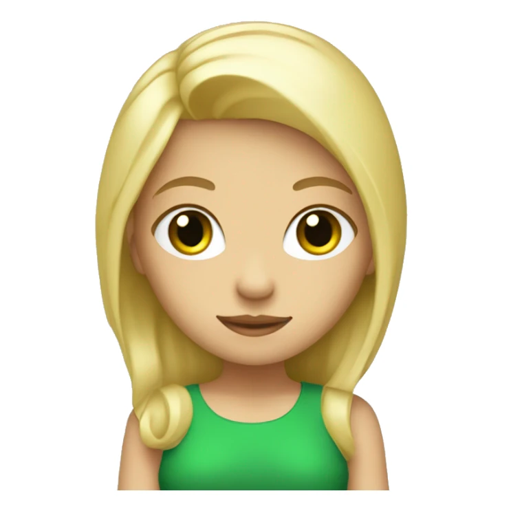 full body blonde girl with green eyes dressed nice sticker