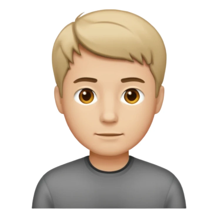 man with short hair medium tone sticker