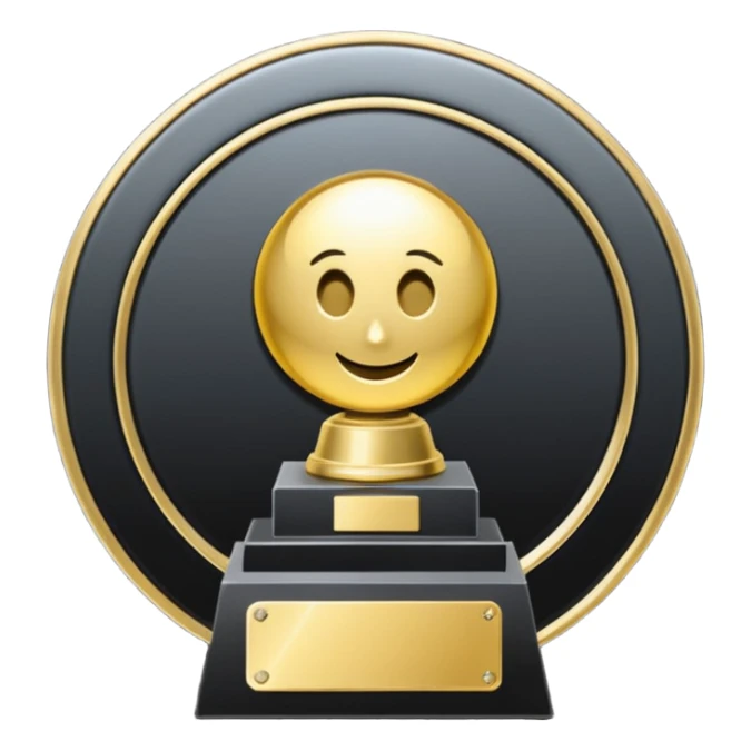 A dark metal platinum music award plaque sticker