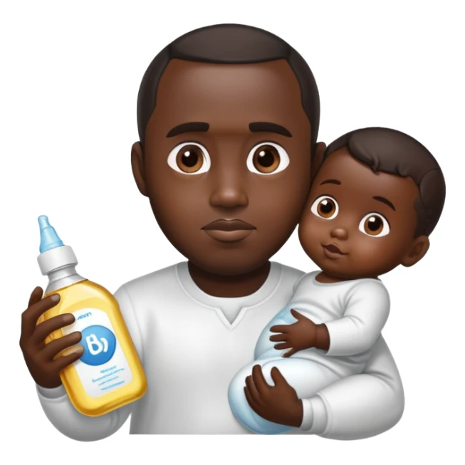Diddy wit baby and baby oil  sticker