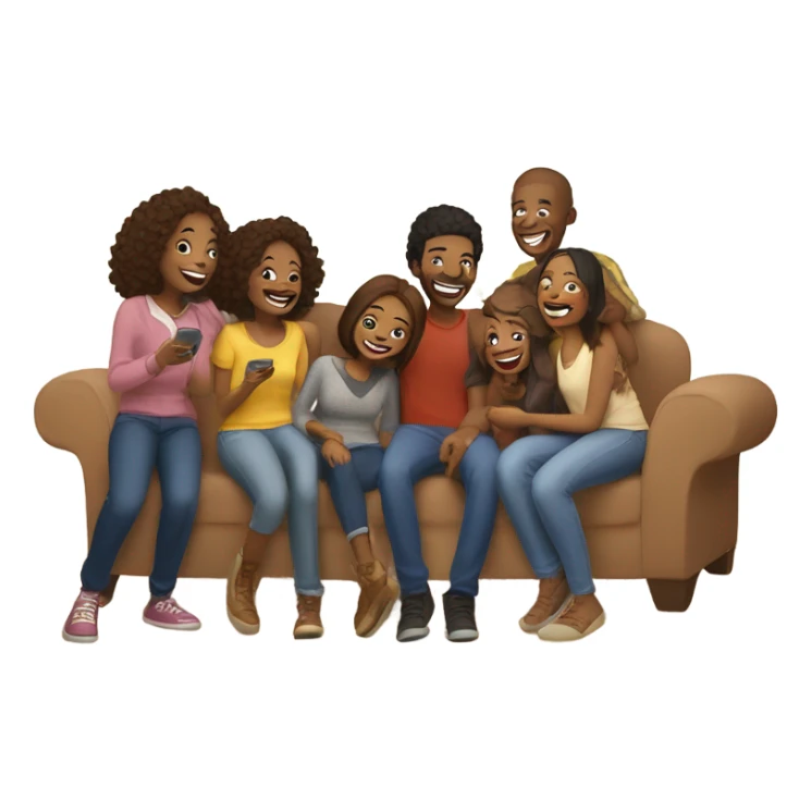 happy moment with friends indoors sticker