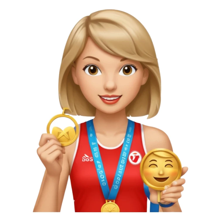 taylor swith picking running a marathon with gold medal sticker