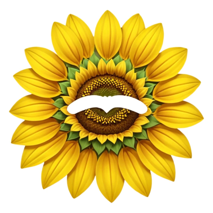 Noo, i want sunflower 🌻.  Just like this. With browner center. And without green sleaves. Much more browner center of the flower please
 sticker