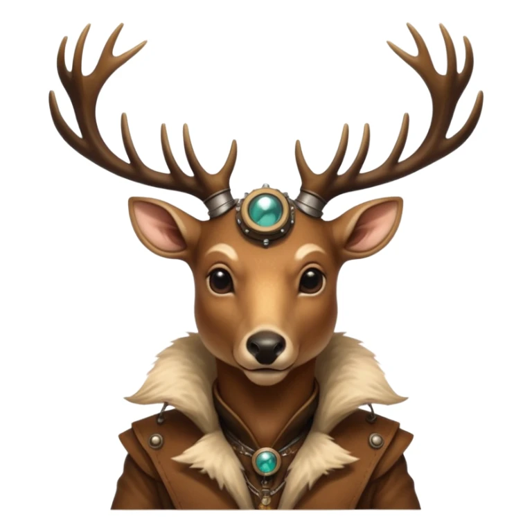 cinematic steam-punk -  hieronymus bosch phantasmagoric mutated creatures - hybrids of human-deer sticker