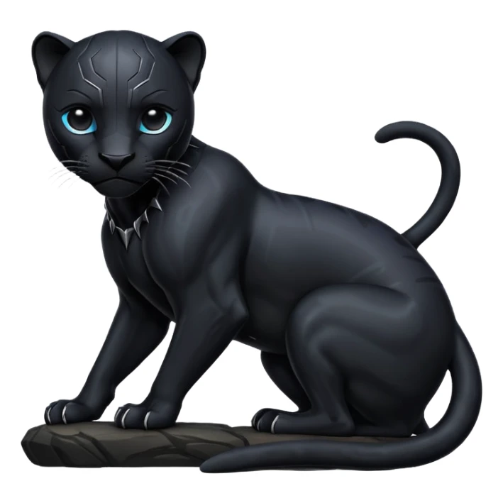 Pantera negra cuerpo pequeña tipo whatsapp silueta sticker