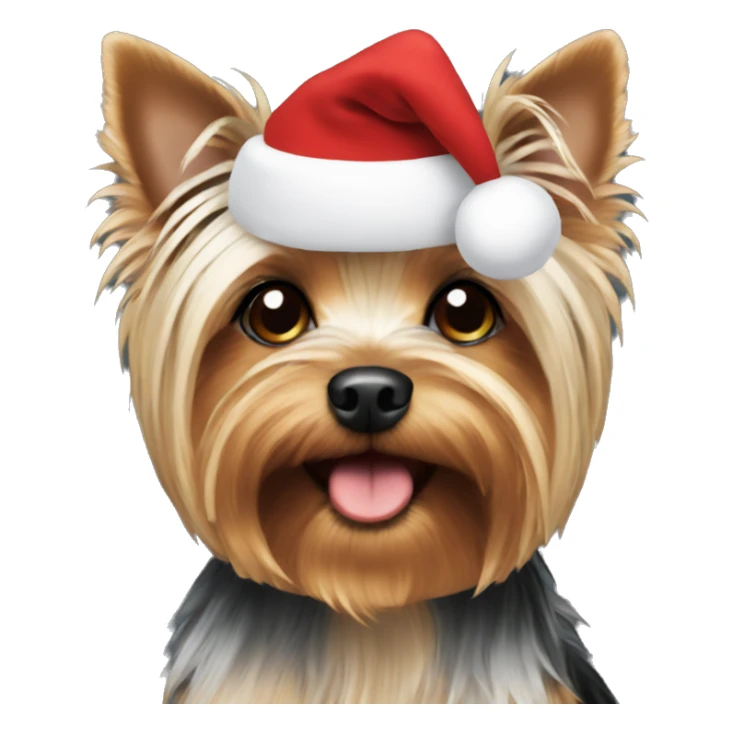 christmas yorkie sticker