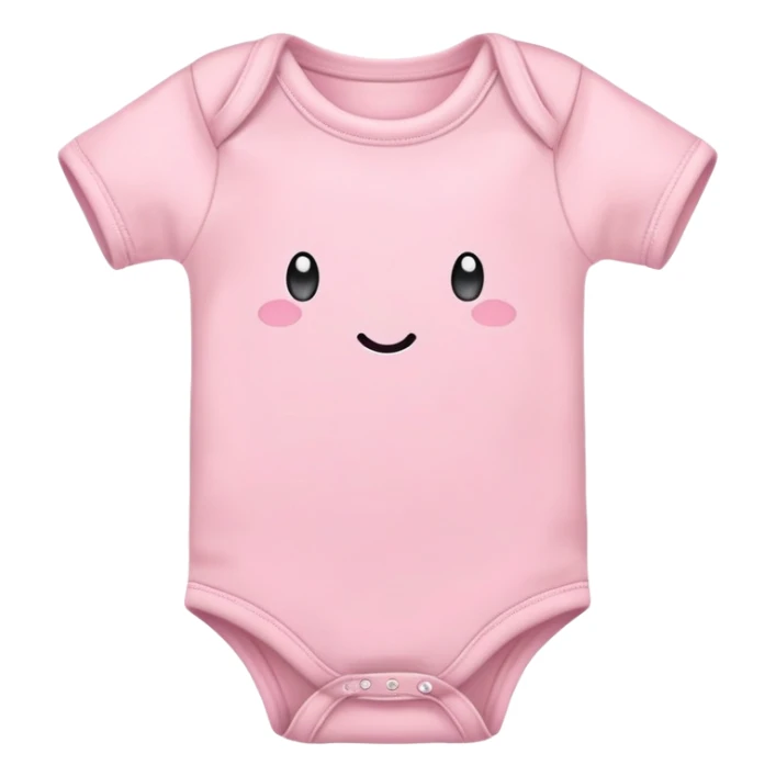 Plain pink pastelbaby’s onesie shirt sticker