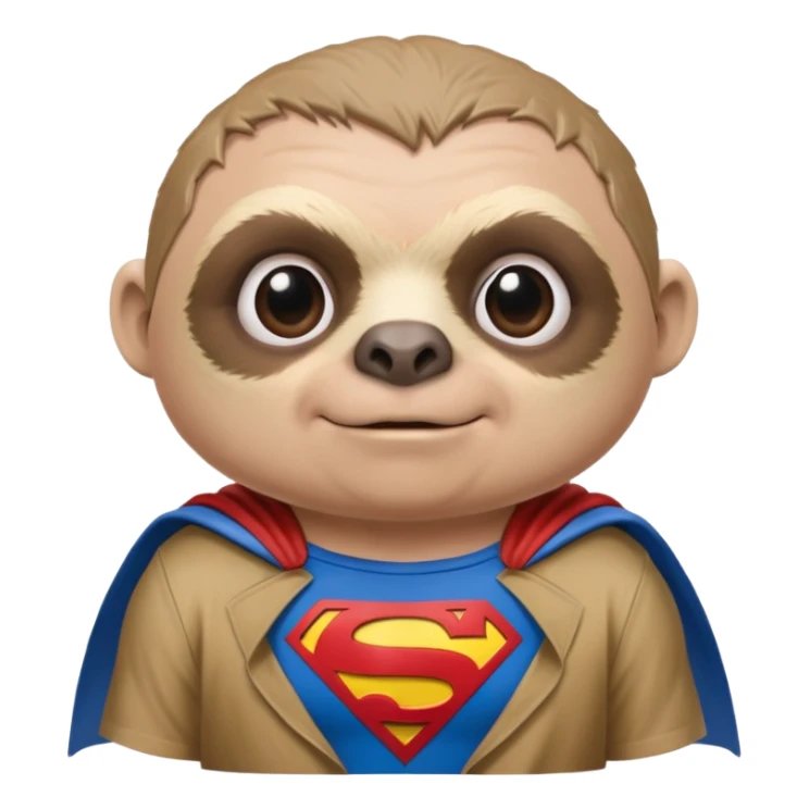Sloth from The Goonies with Superman shirt sticker