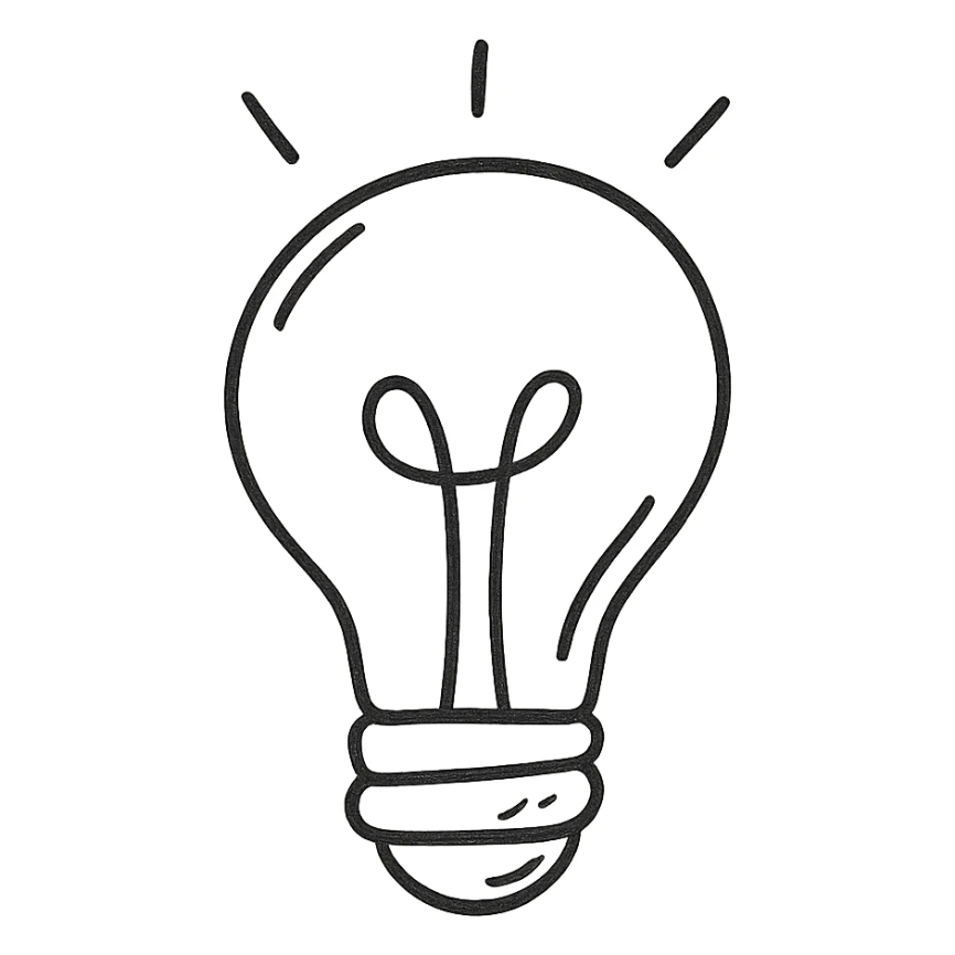 globo de luz, hand drawn icon style sticker