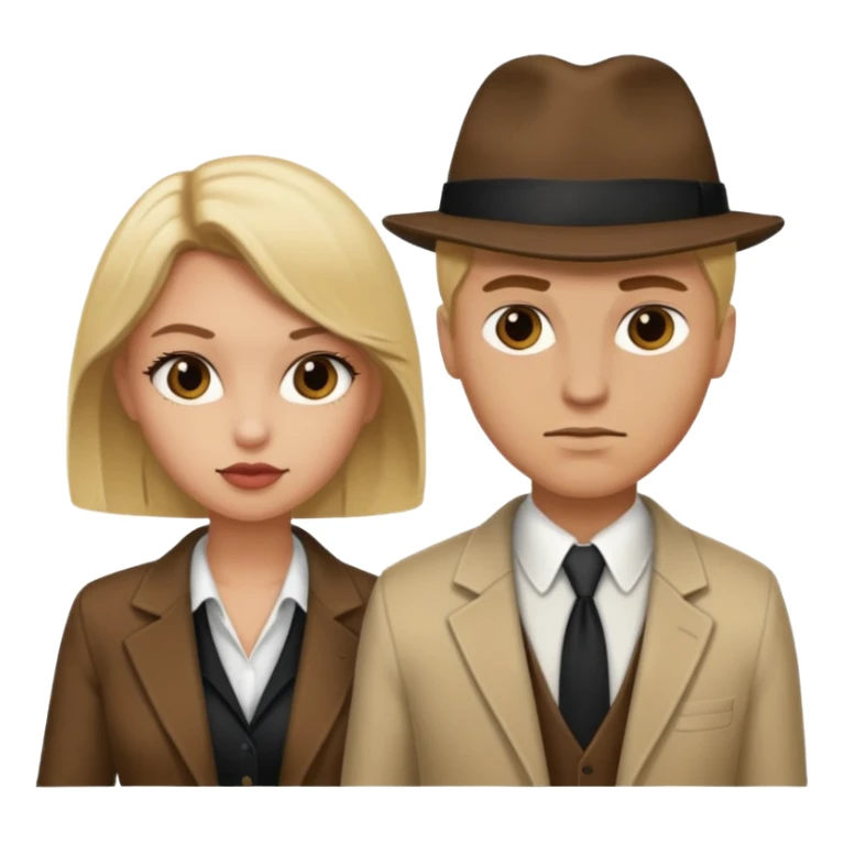 A gangster couple. She’s blond, he has brown hair sticker