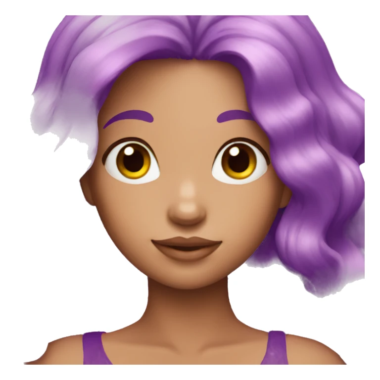 Mermaid with purple hair sticker