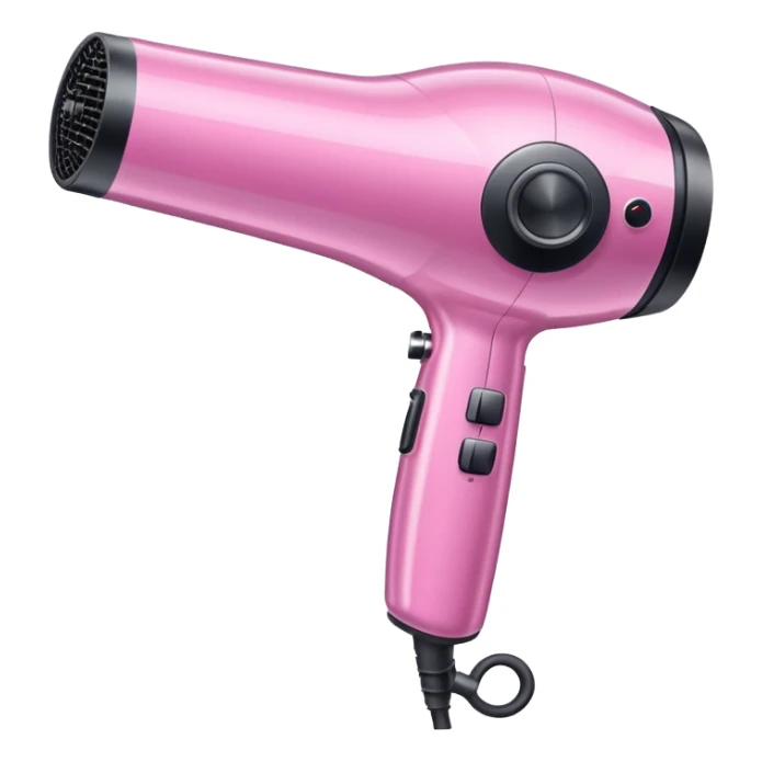 pink elegant blow dryer with sparkles sticker