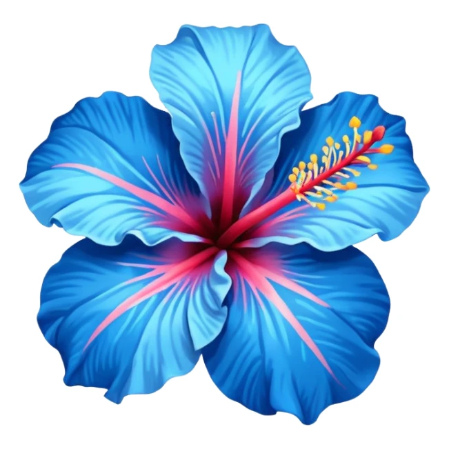 aestetic hawaian flower blue sticker