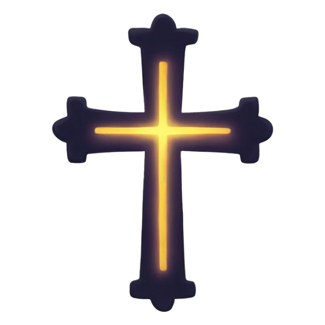 cross glowing sticker