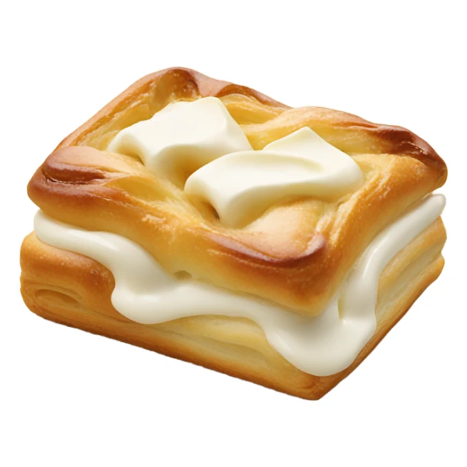 Rectangular danish with cream cheese dollop on top in the middle sticker