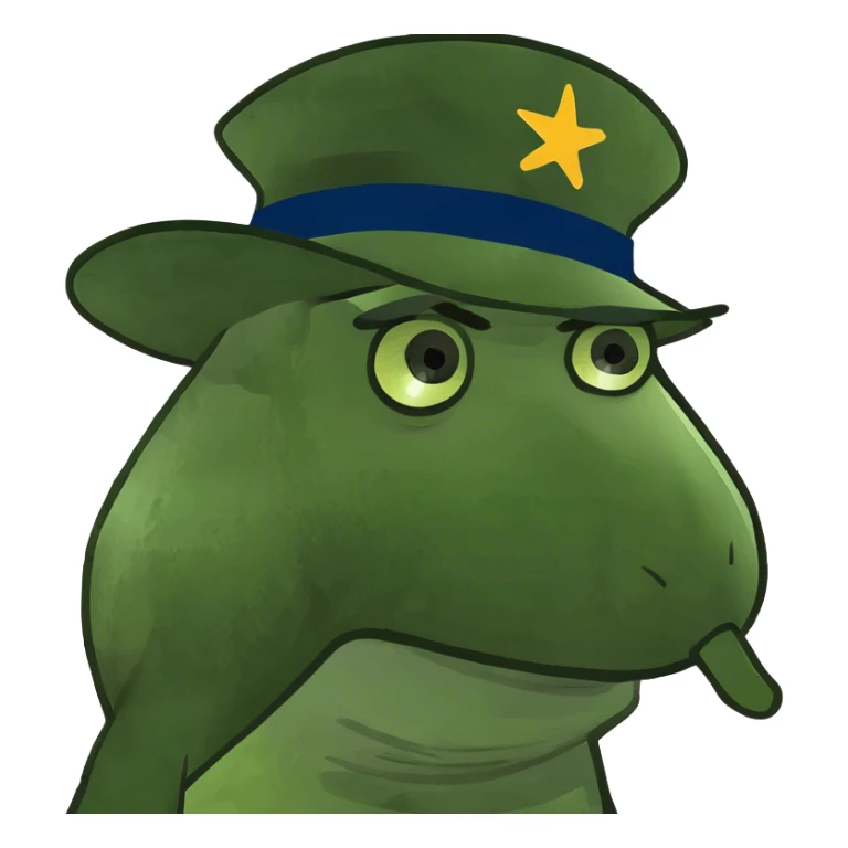 Jewish person with long nose wearing a hat sticker