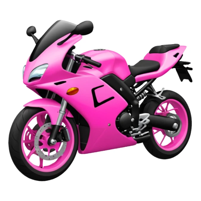 moto sportiva con scritta nera e solo avanti rosa fluorescente  sticker