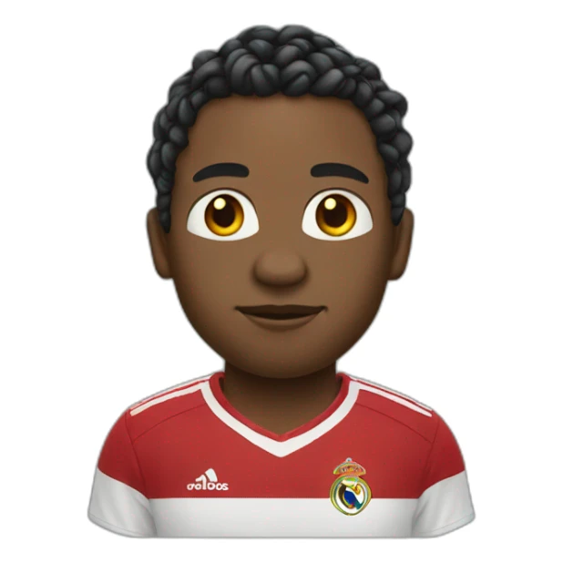 Black man with braids in ronaldo football t shirt sticker