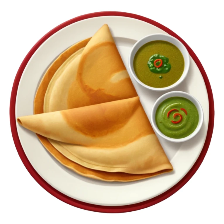 South Indian dosa with chutney emoji sticker