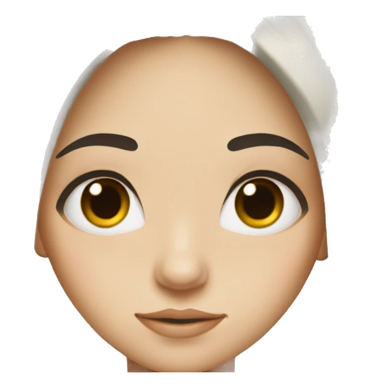 Girl with black hair and hazel eyes  sticker