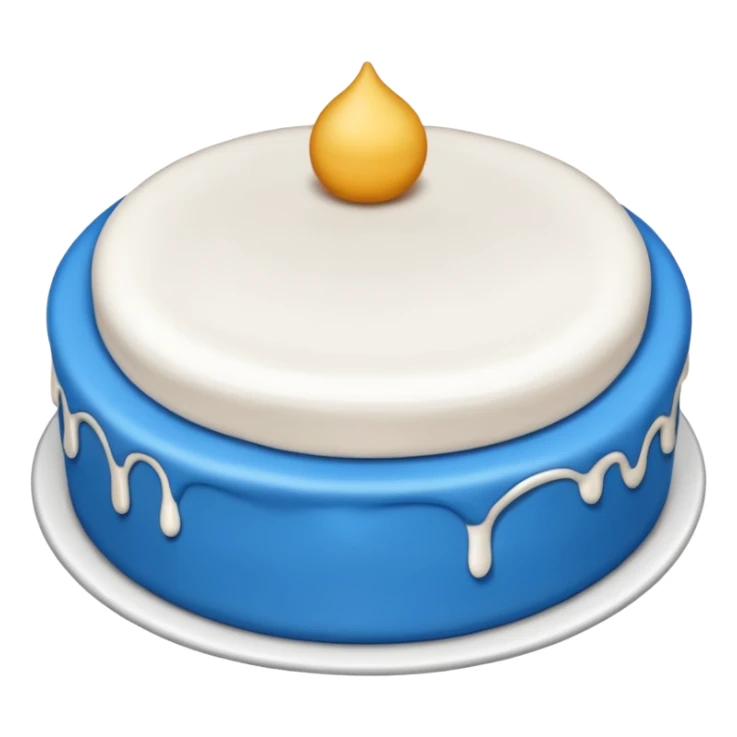 Emoji de bolo de menino azul com branco sticker