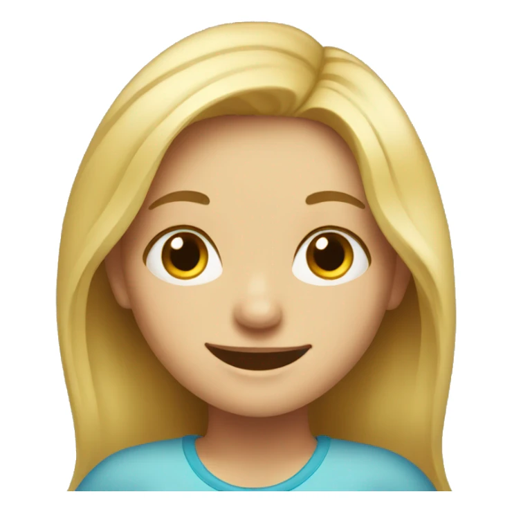 smiling blonde girl portrait sticker
