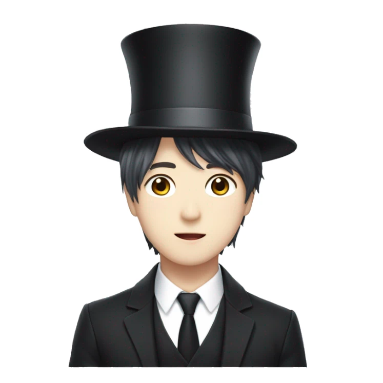 Hyunjin Skz wearing top hat sticker