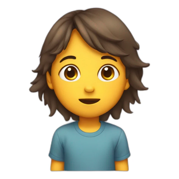 shy kid in front of adult sticker