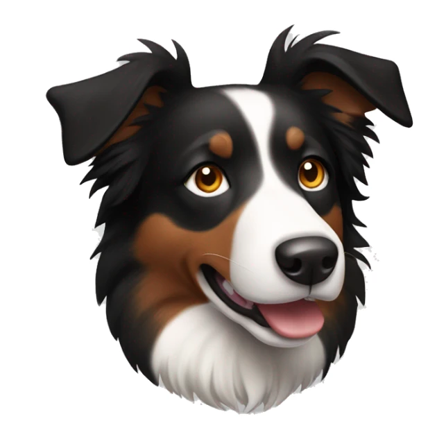Black and brown border collie dog sticker