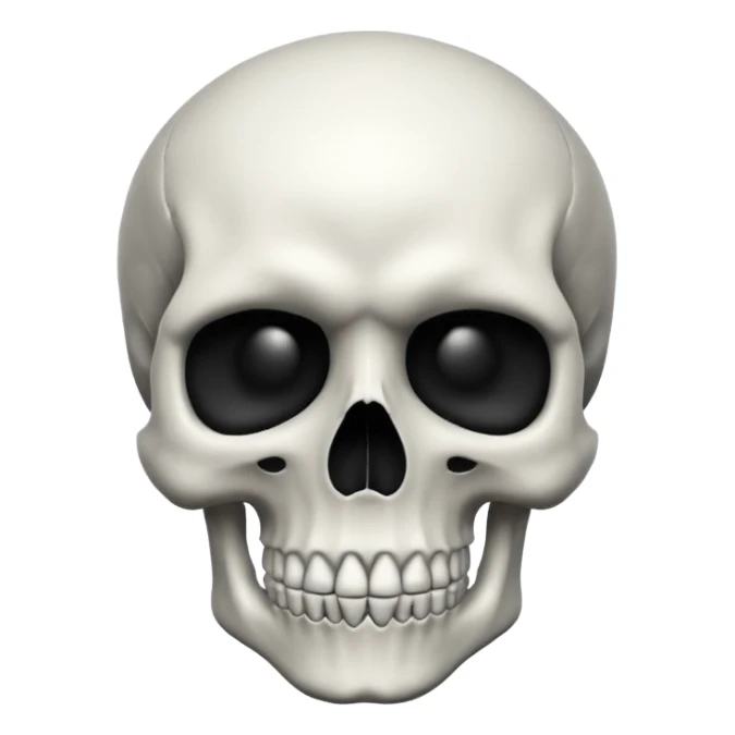 Skull black and white in a any text sticker