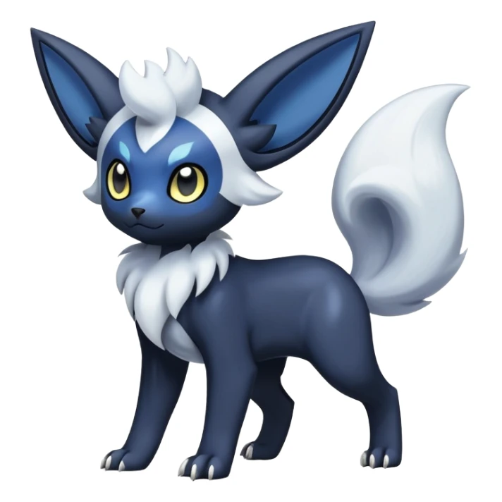 Absol-Meowstic-Umbreon-Fakémon-hybrid-creature (full body)  sticker