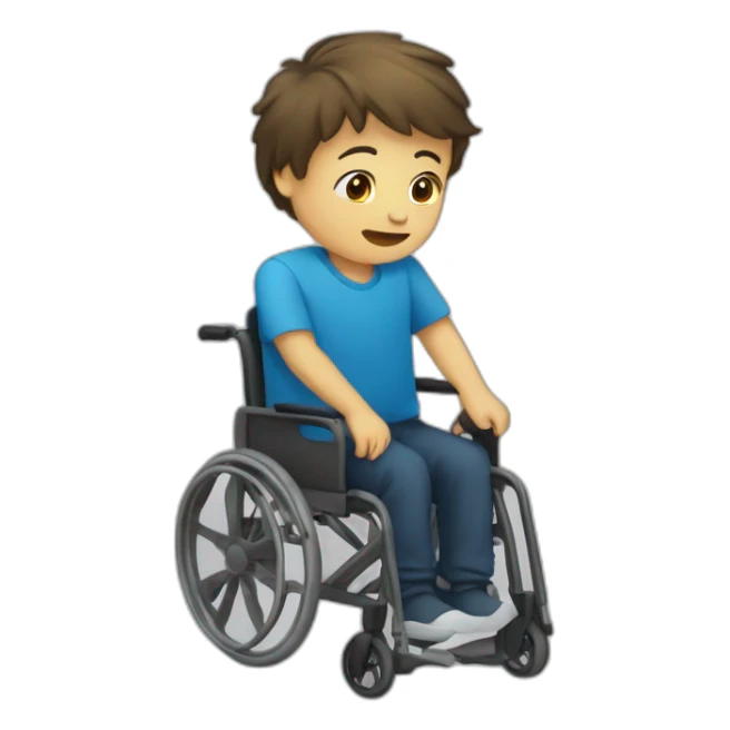 Un enfant handicapé qui pleure sticker