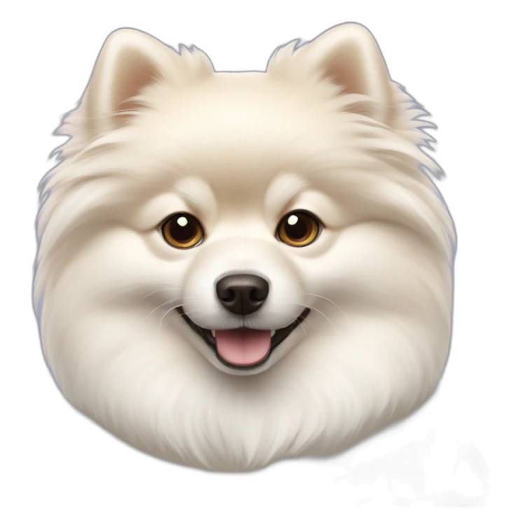 White Pomeranian dog sticker