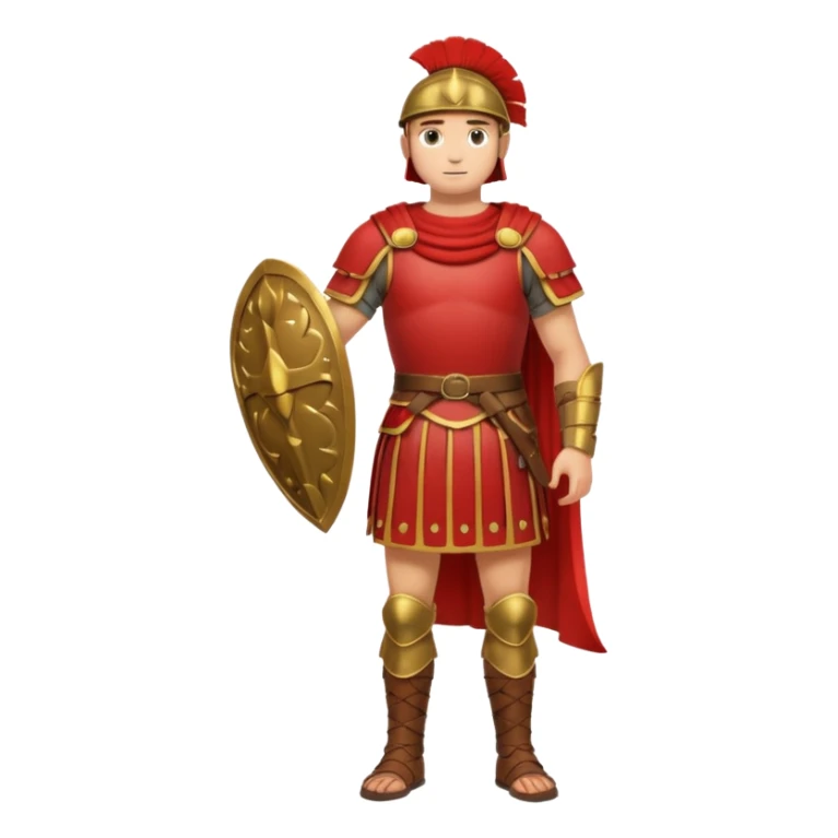 roman soldier without armor,without weapons and shield, just red clothing and fullbody view sticker