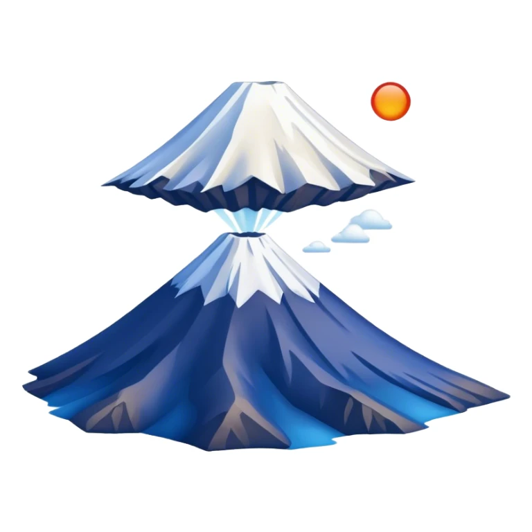Cinematic Realistic Mount Fuji Emoji  sticker