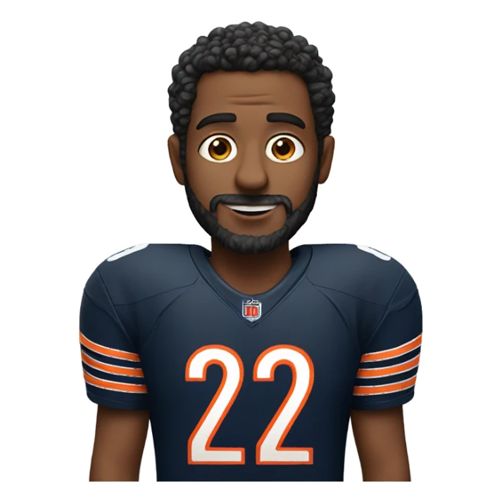 A Jewish man wearing a Chicago bears jersey  sticker