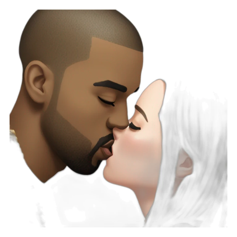 Kanye West kisses Billie Eilish sticker