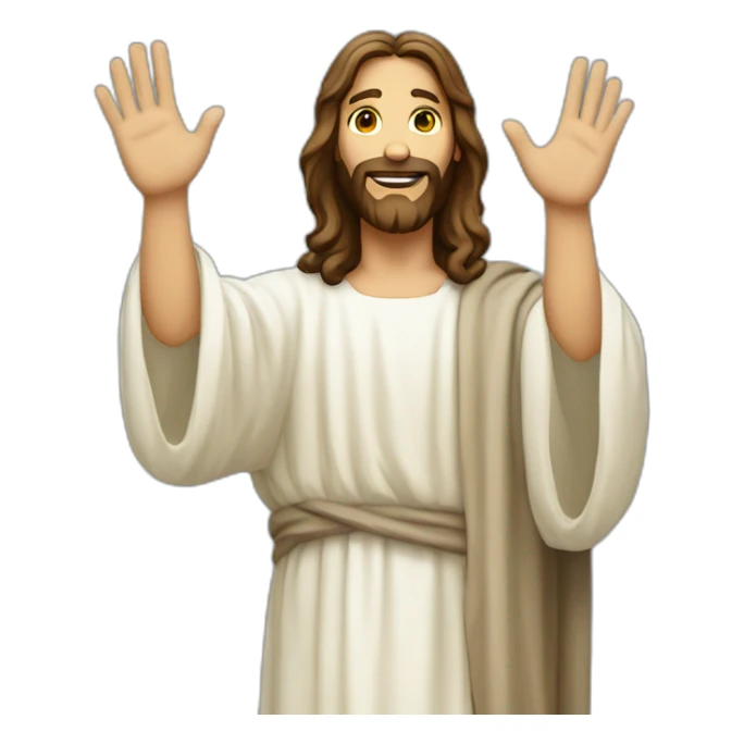 Jesus Christ Raising your hand high sticker