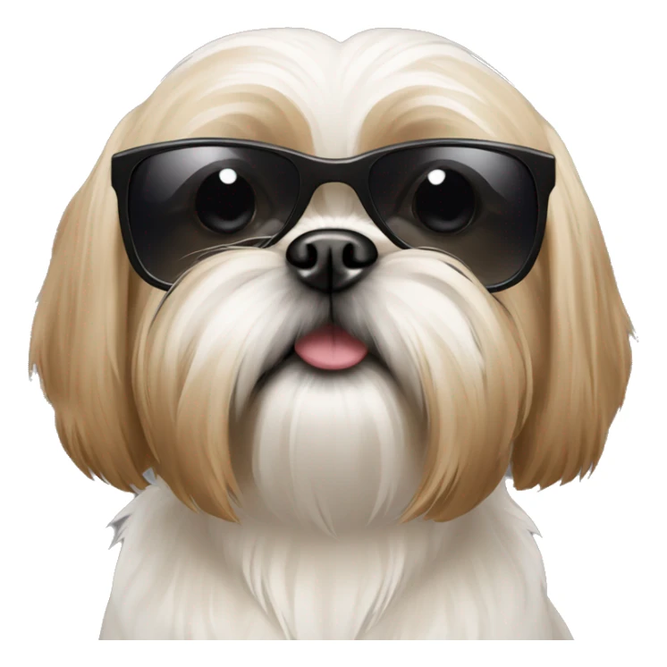 Tan Shih Tzu with dark sunglasses sticker