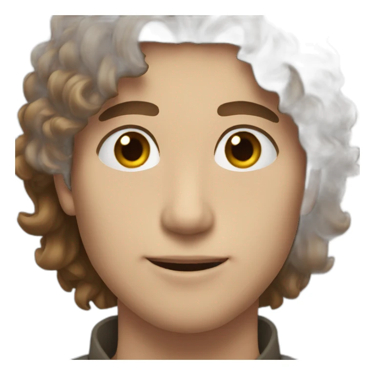 My boyfriend brown hair White skin sticker