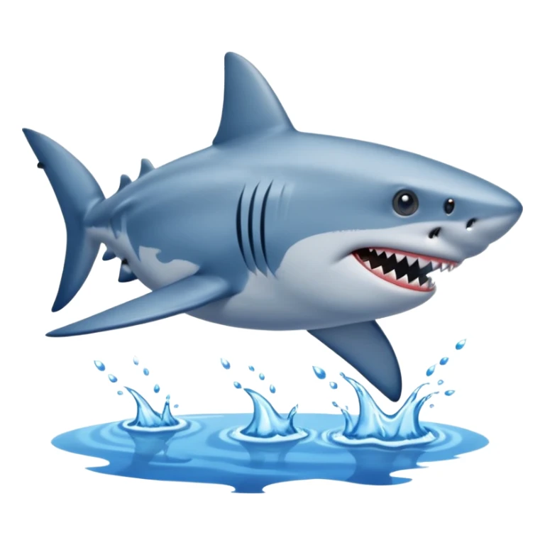 A shark with blue shoes on land near water not in it sticker
