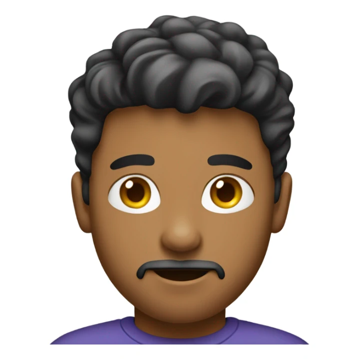 Young mixed man with a goatee wearing a collared t shirt sticker