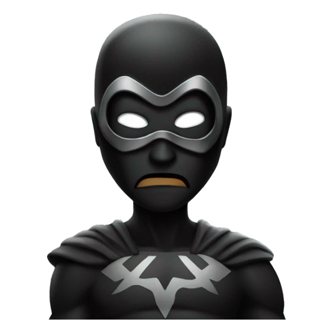 A dark, blackened, masked antiheroic superhero sticker