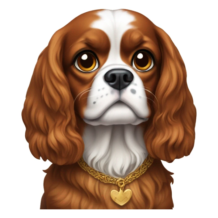 The dog is a King Charles spaniel.  sticker