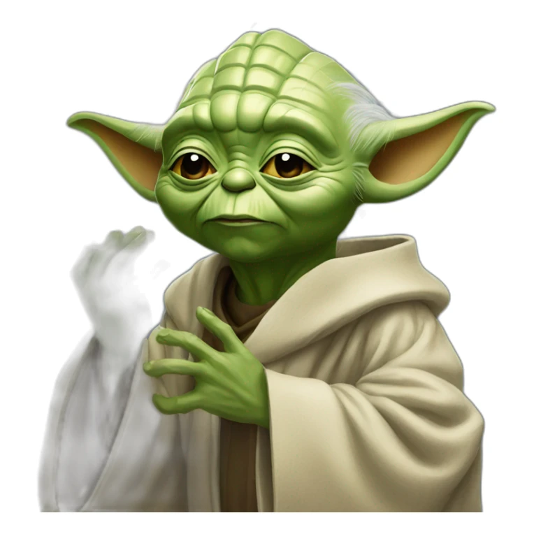 Yoda blowing kisses sticker