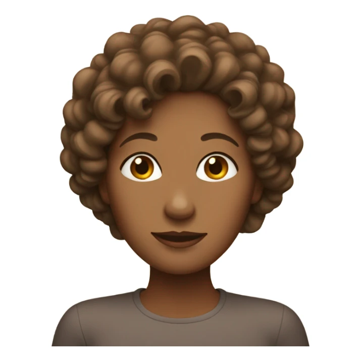 Brown curly hair mom sticker